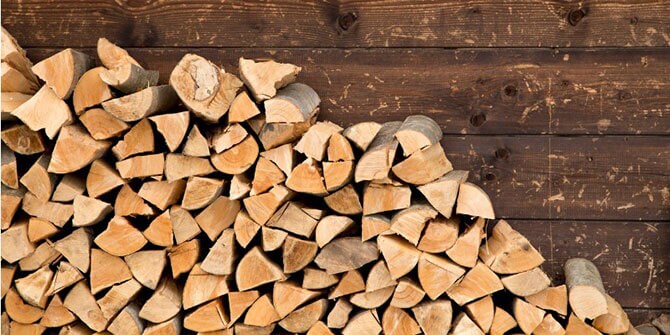large pile of firewood